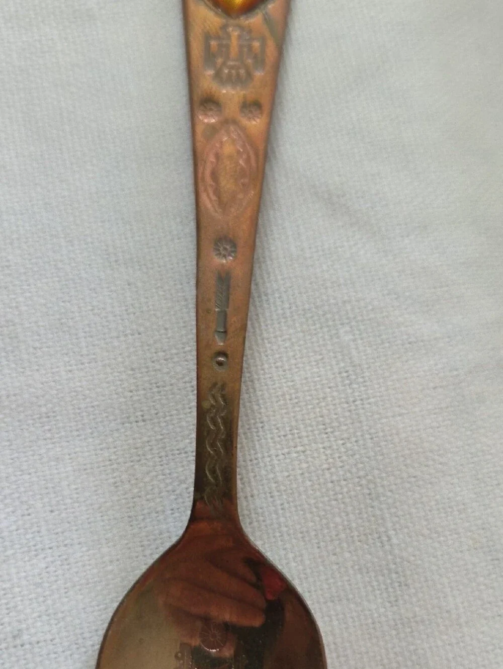 Copper-Tone Decorative Collectible Spoon - El Paso Texas